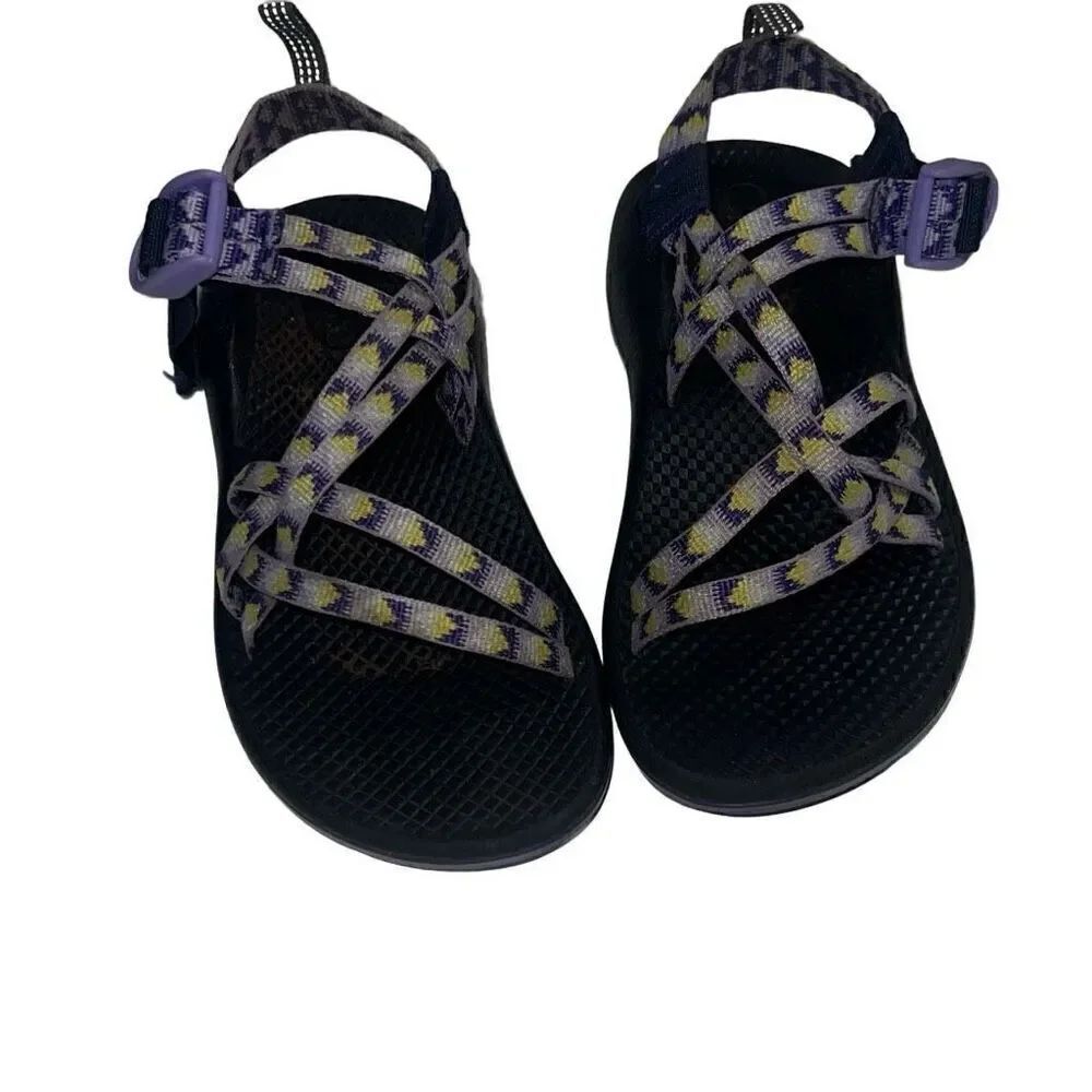 Chaco ZX/1 Ecotread Bluebell Double Straps Diamond Adjustable Kids sz 2 Outdoors